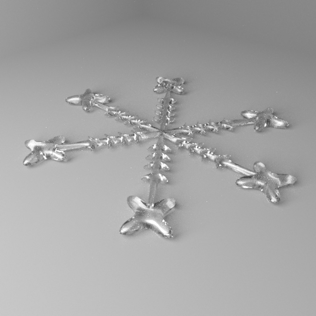 3D Snowflake 17 - TurboSquid 1571676