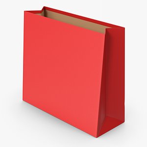 3D Red Paper Bag