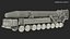 3D hwasong-15 transporter erector vehicle