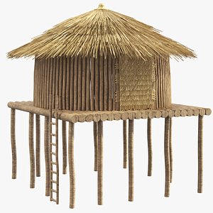 3D model African Cottage Hut