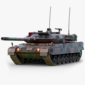 Rigged Tank Leopard 2A7 Realtime LODs