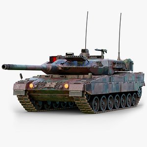 Rigged Tank Leopard 2A7 Realtime LODs