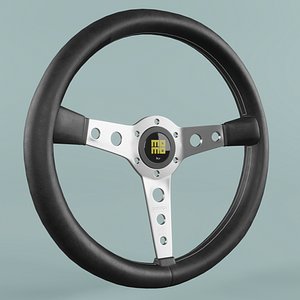 MOMO Steering Wheel PROTOTIPO HERITAGE Silver 3D model