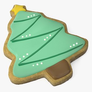 Christmas Tree Cookie with Star 3D