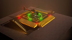 Helipad with Helicopter