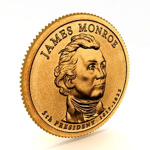 5th PRESIDENT James Monroe Presidential 1 Coin 3D model