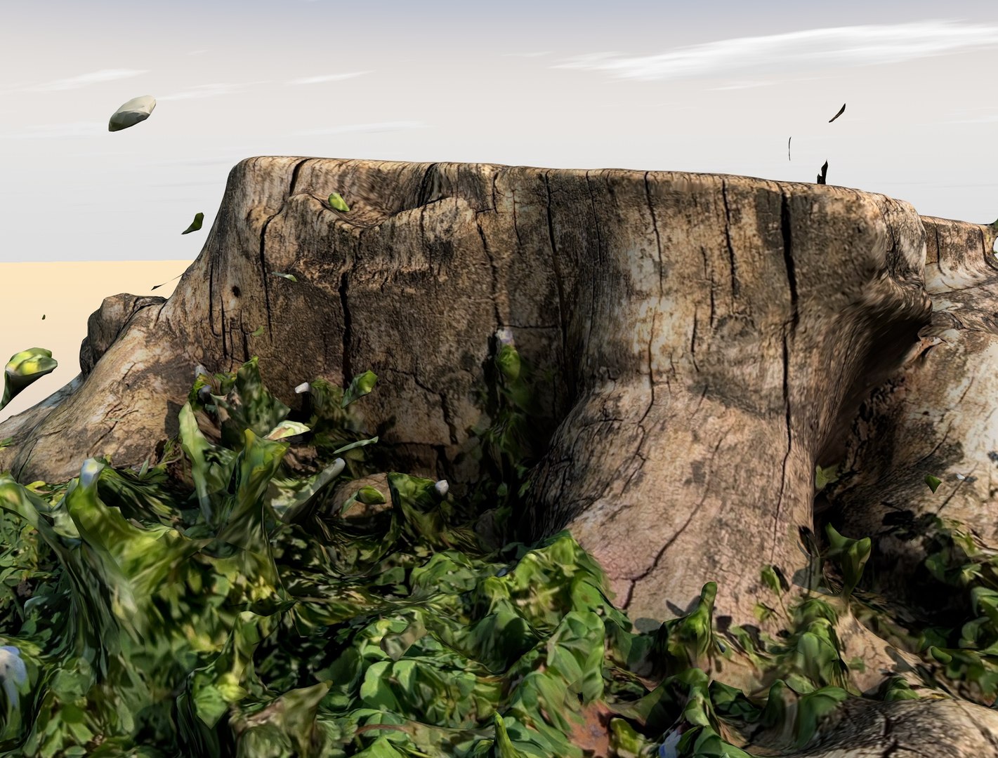 3D Model Ultra-Realistic 3D Scanned Tree Stump Model High-Quality ...