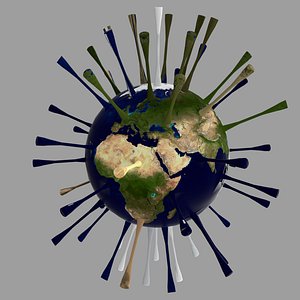 3D earth virus corona
