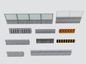 Concrete Barriers Roadblocks Pack