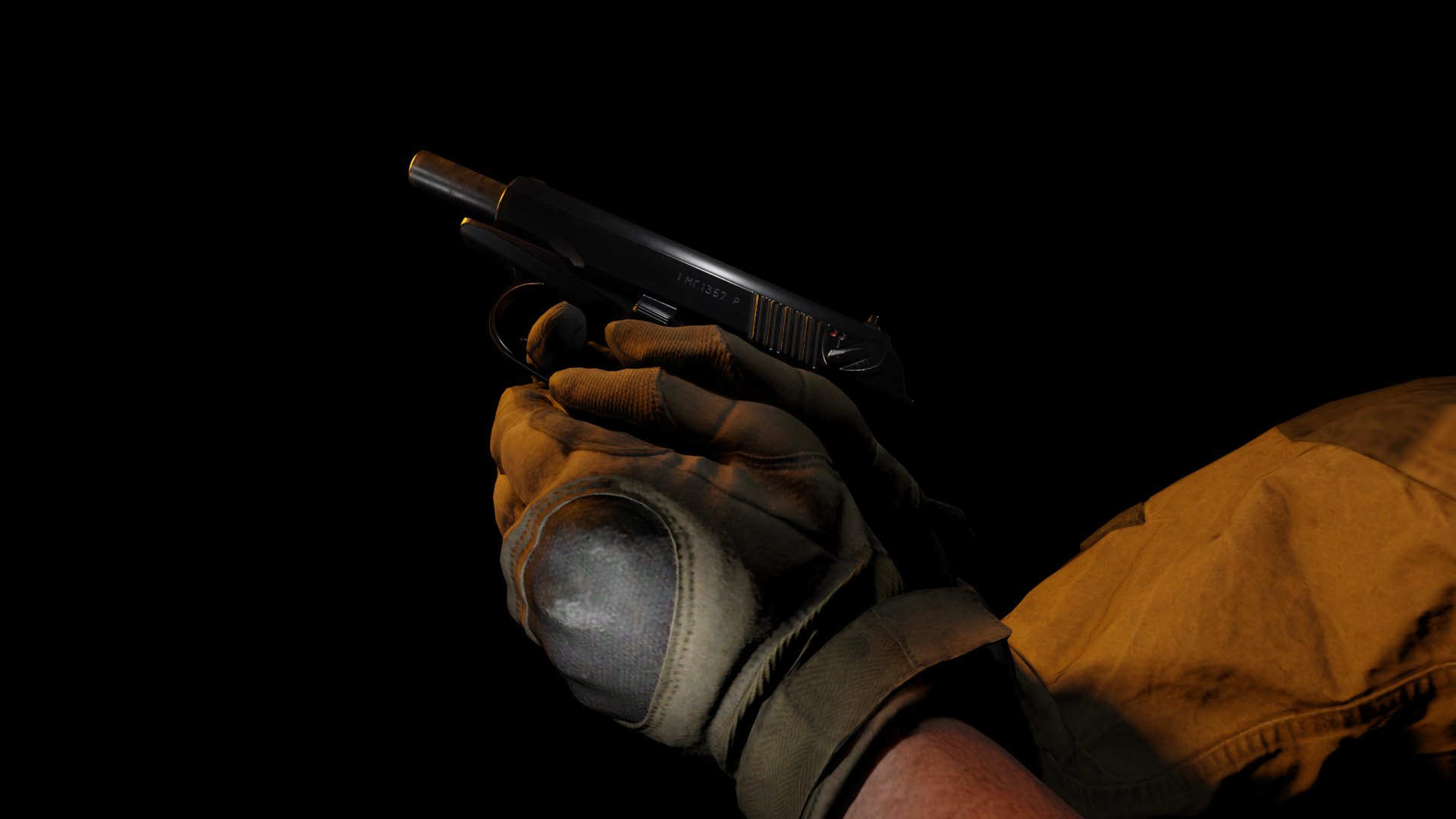 3D Model FPS Arms And Makarov Model Rig And Animations 3D Model ...