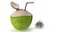 Bebida Tropical de Coco com Flor de Maracujá
