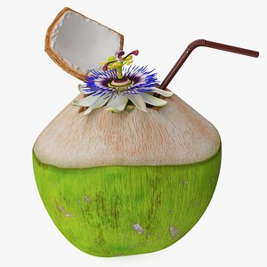 Tropical Coconut Drink with Passion Flower