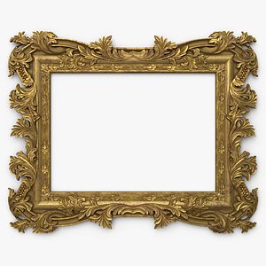 antique baroque frame 3D model