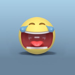 3D model laughing smiley