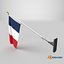 French Flags 3D model