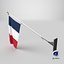 French Flags 3D model