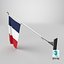 French Flags 3D model