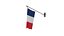 French Flags 3D model