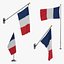 French Flags 3D model