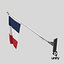 French Flags 3D model