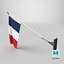 French Flags 3D model