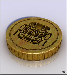 coin money gold 3d max
