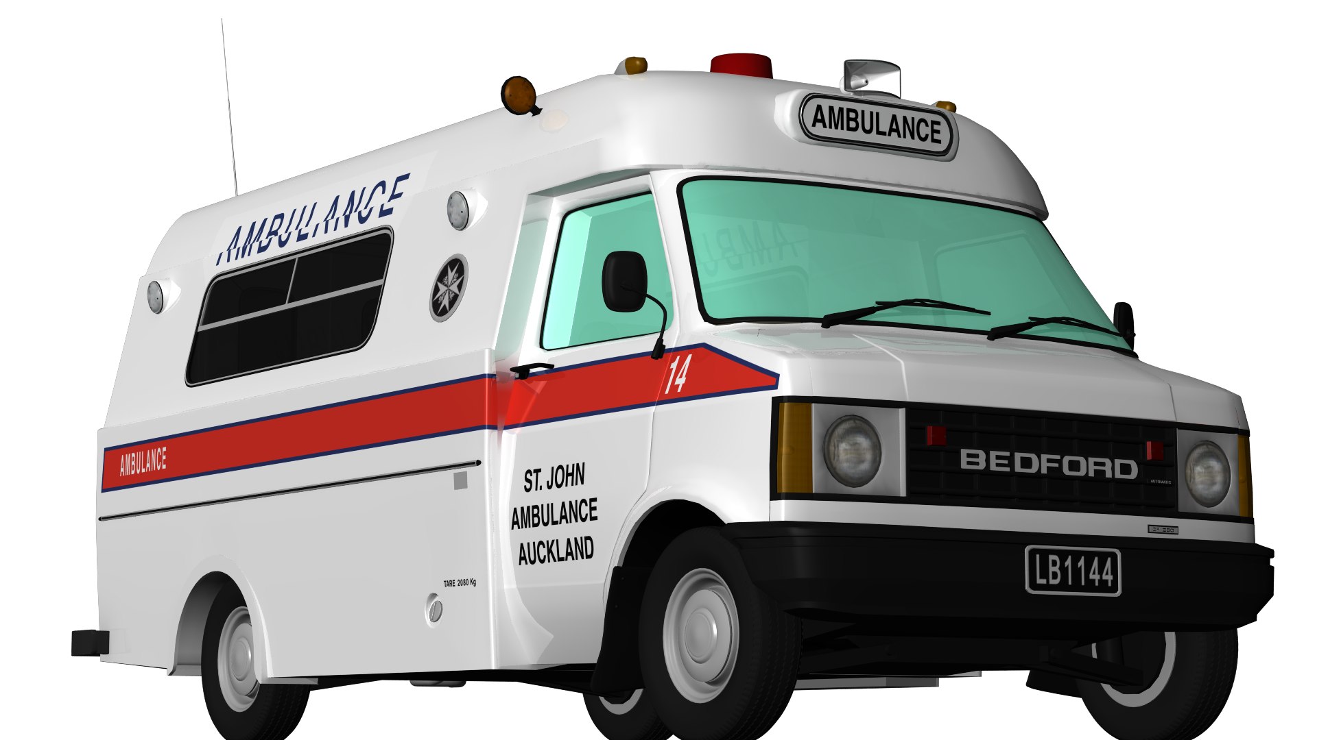 1984 Bedford CF280 Ambulance3D模型 - TurboSquid 2026773