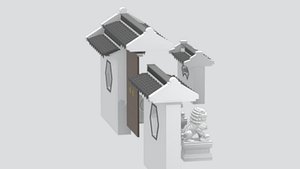 Chinese Traditional Courtyard Building 3D Model 3D