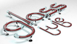 Glass Tube Font - Letras de cristal