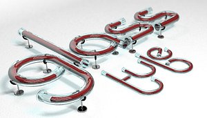 Glass Tube Font - Letras de cristal