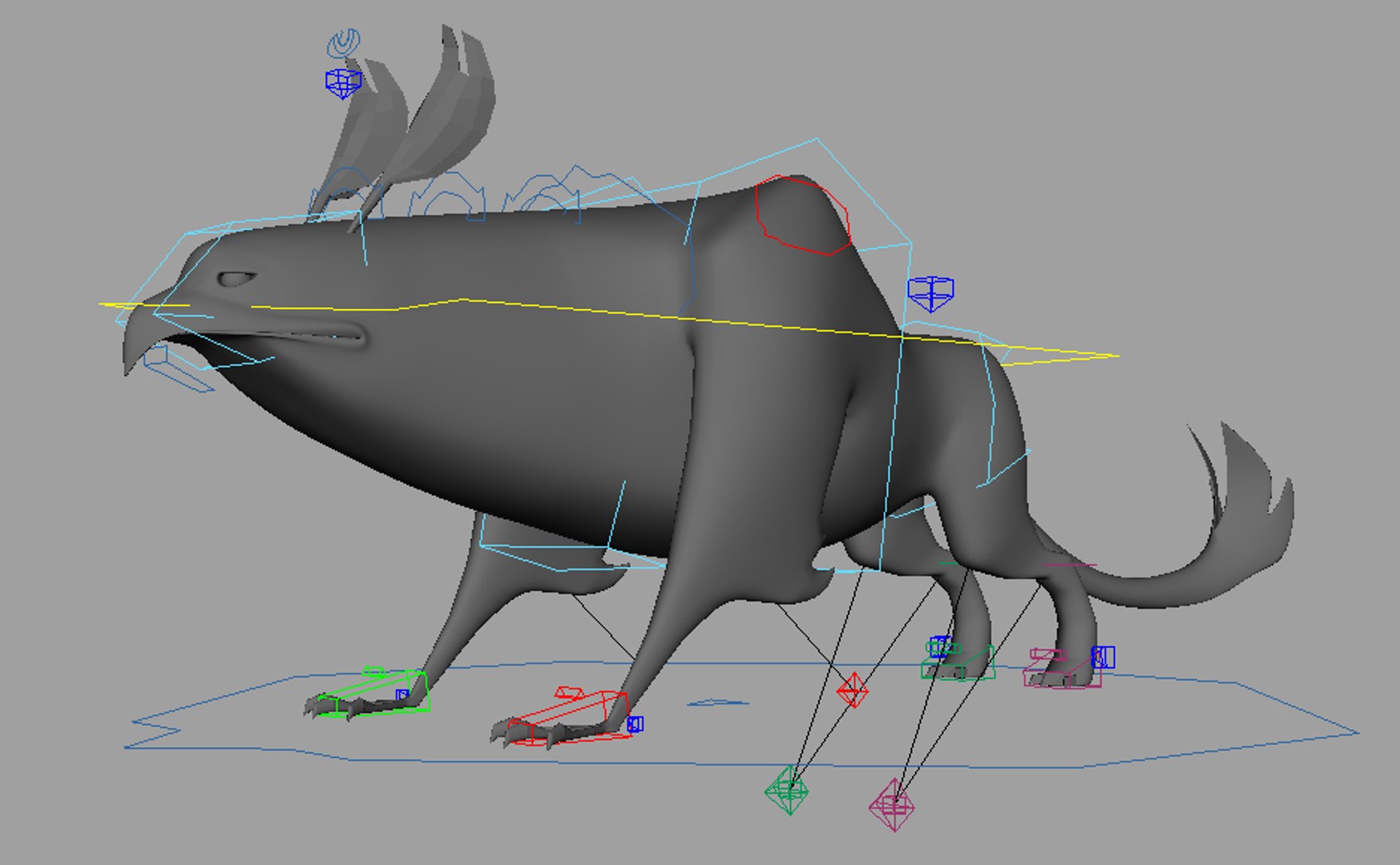 3d Model Beast Rigged