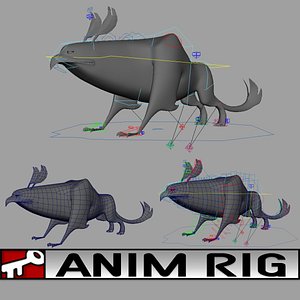 3d model beast rigged