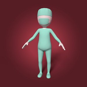 3D cartoon surgeon