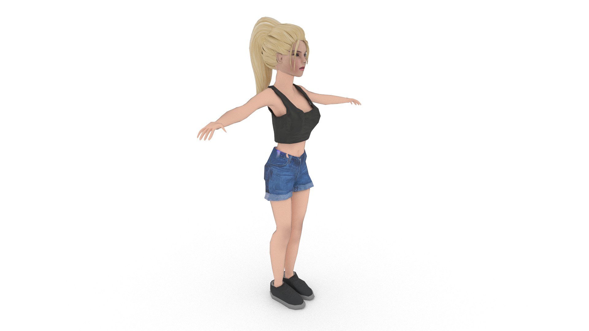 3d Low Poly Female Girl Turbosquid 2058692