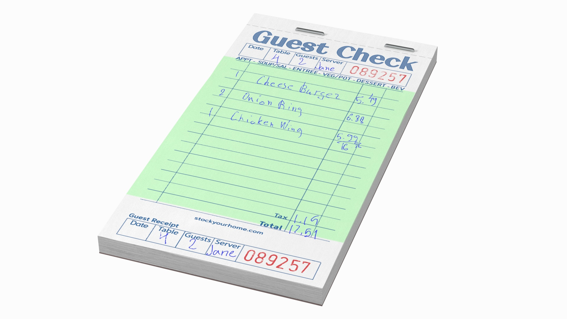 3D Guest Check Book - TurboSquid 2071217