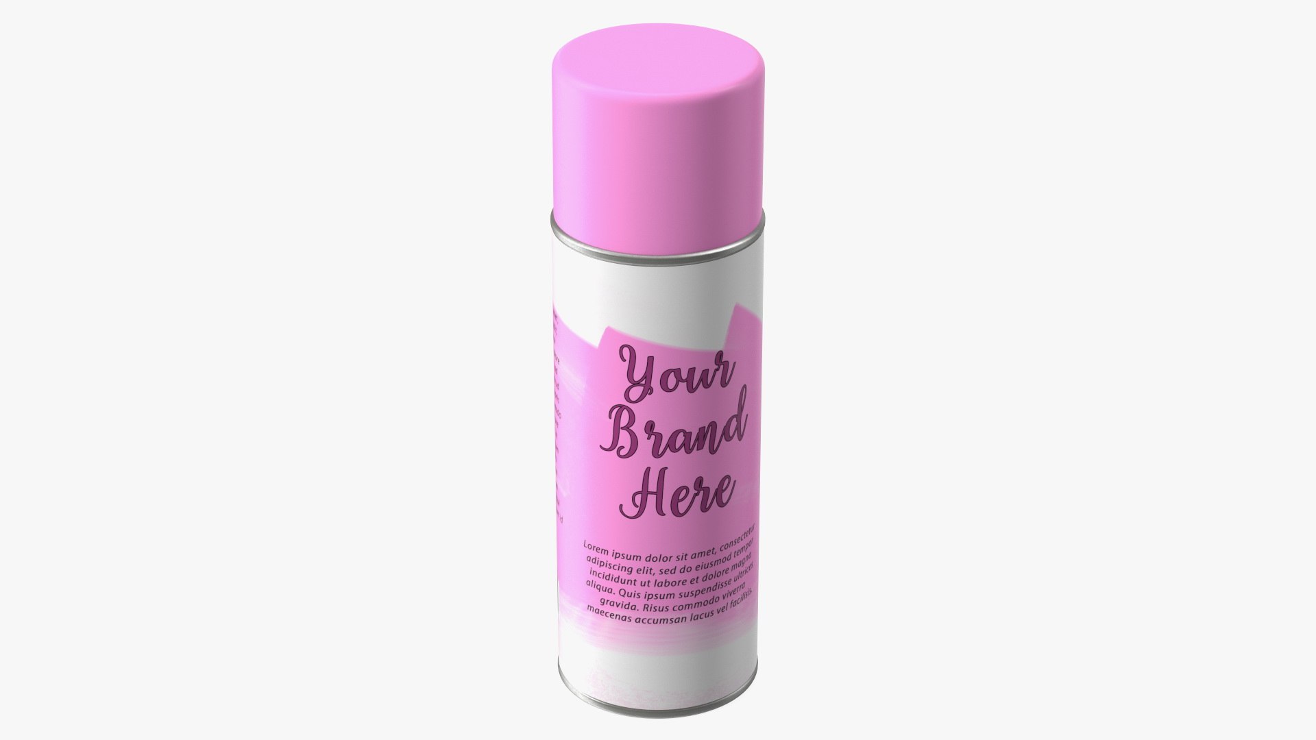 Aerosol Can Mockup Pink 3D model preview