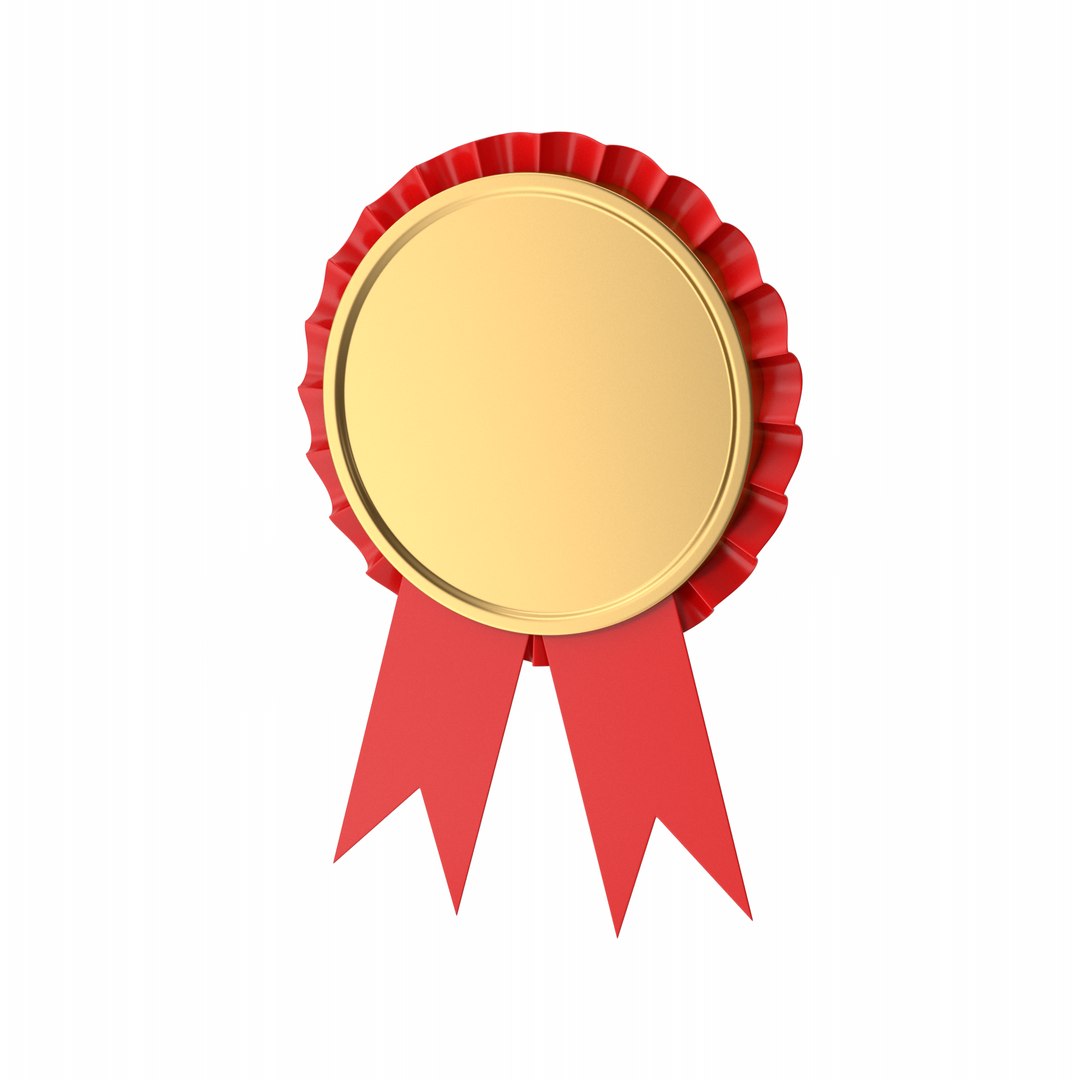 3D Model Red Winner Ribbon Award - TurboSquid 2119155