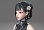 cartoon manga girl asian Japanese anime Loli sister characters Low-poly 3D model