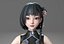 cartoon manga girl asian Japanese anime Loli sister characters Low-poly 3D model