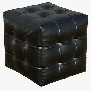 Pouf Chesterfield Marron