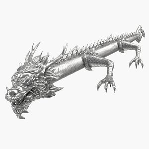 silver dragon 3D model