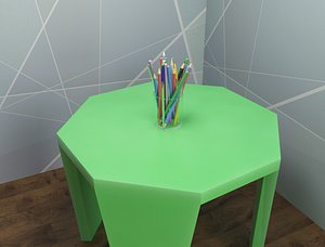 3D glass pen holder model