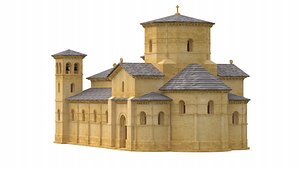 3D romanesque church model