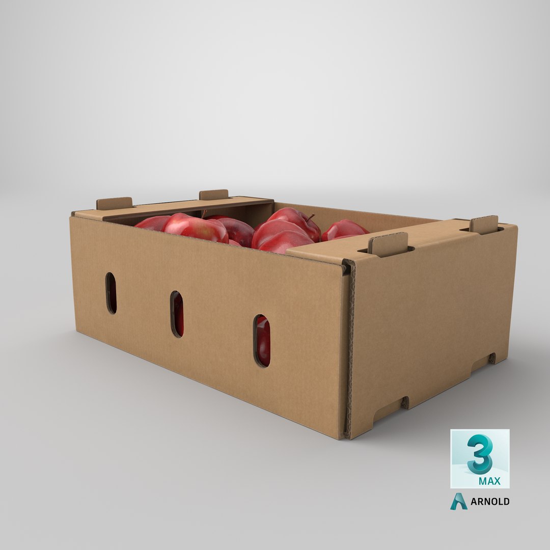3D cardboard display box red - TurboSquid 1473722