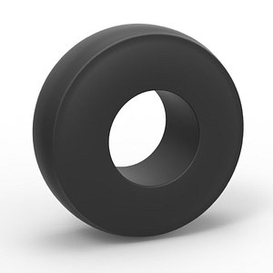 Diecast dragster rear tire at speed Scale 1 to 25 3D model
