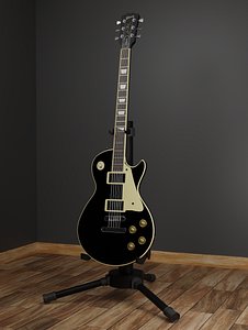 Gibson Les Paul 1978 Deluxe Black Beauty 3D model