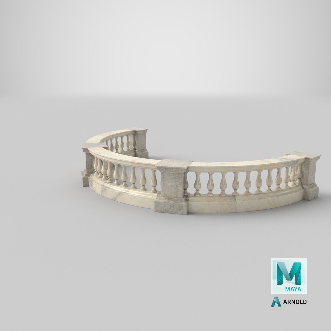 3D Classic Curved Balustrade model https://p.turbosquid.com/ts-thumb/La/ojYwZA/jw/stemcell_maya_arnold_render/png/1653345413/1920x1080/fit_q87/8c58e4d168c2f945fb4c0a6f7eb82324323fbd15/stemcell_maya_arnold_render.jpg