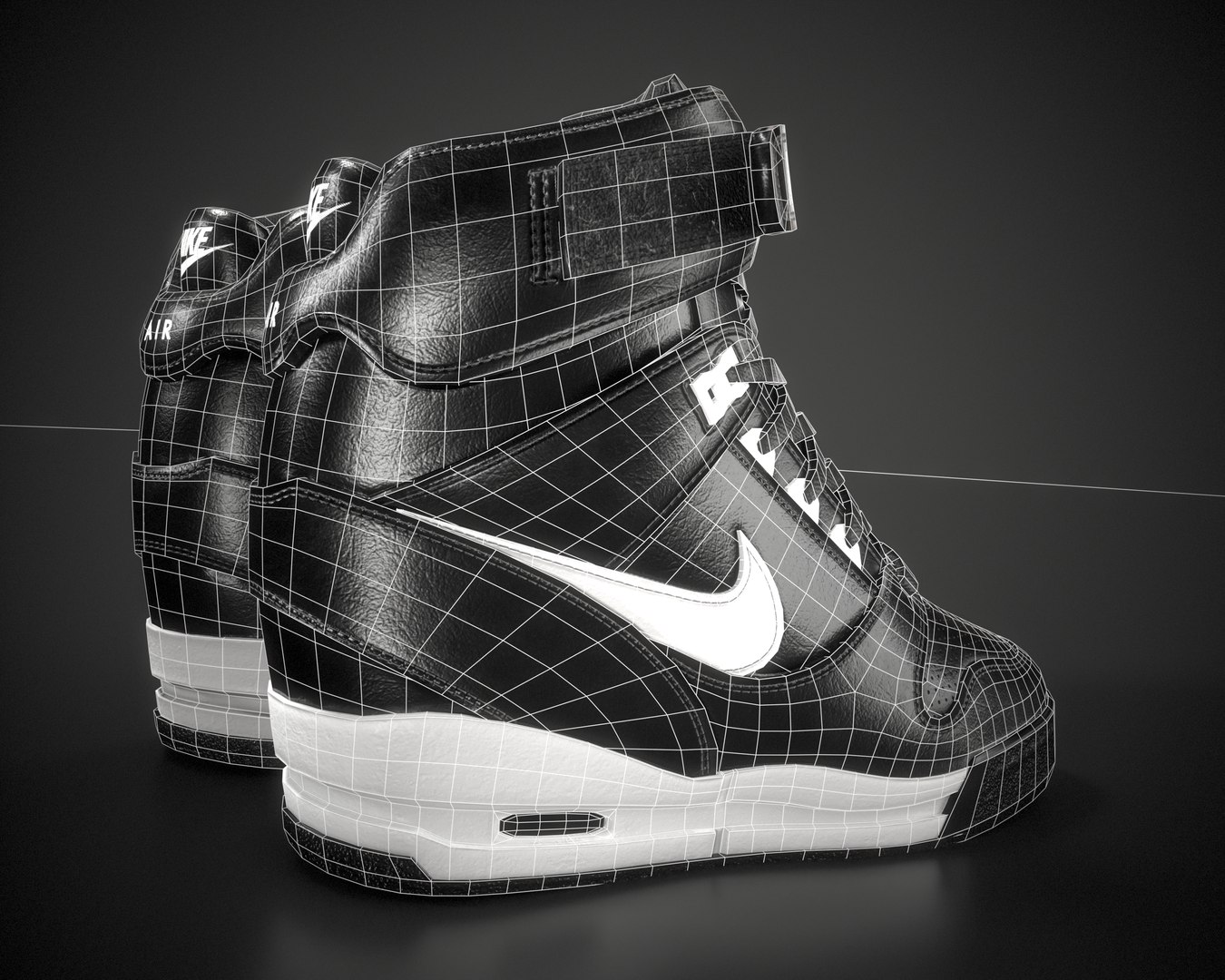 Nike Air Revolution Sky High 3D model https://p.turbosquid.com/ts-thumb/La/okQnce/2L/wire5/png/1691050090/1920x1080/fit_q87/a03130aba32ec31284473ac51318965b00e06207/wire5.jpg