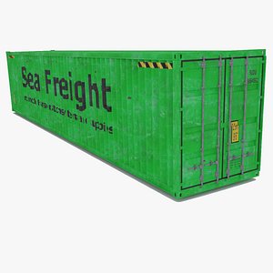 Weathered 45 foot shipping container model