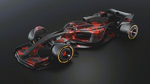 3D model Sci-Fi Formula Race Car Concept